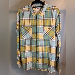 Levi’s Men’s Plaid Button Down Long Sleeve Shirt Size:L